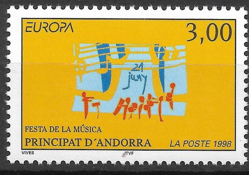 1998 andorra bl 525 - 1998, mi.